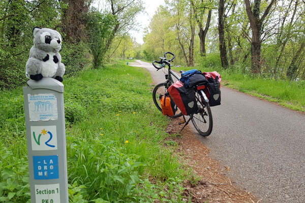 Balisage de l'Eurovélo 17 en France