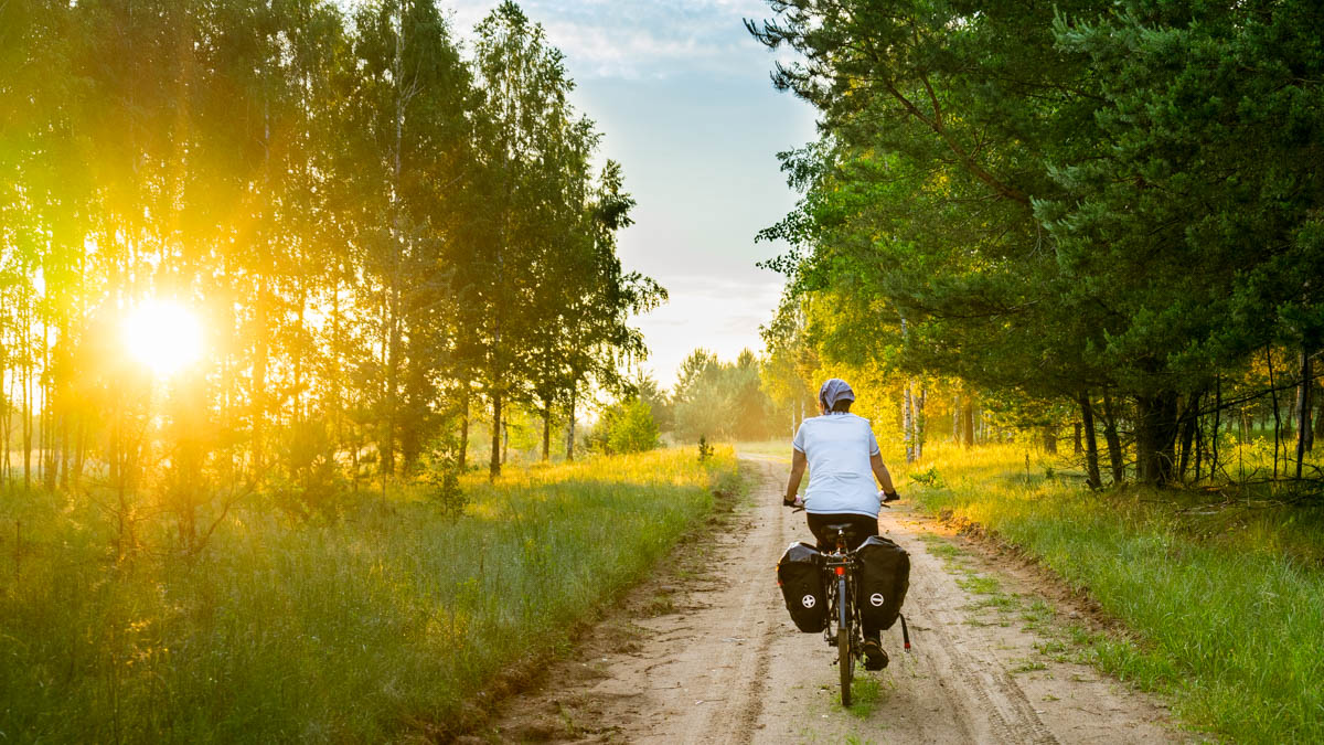 parc naturel de Knyszyn, Podlachie, Pologne - Green velo